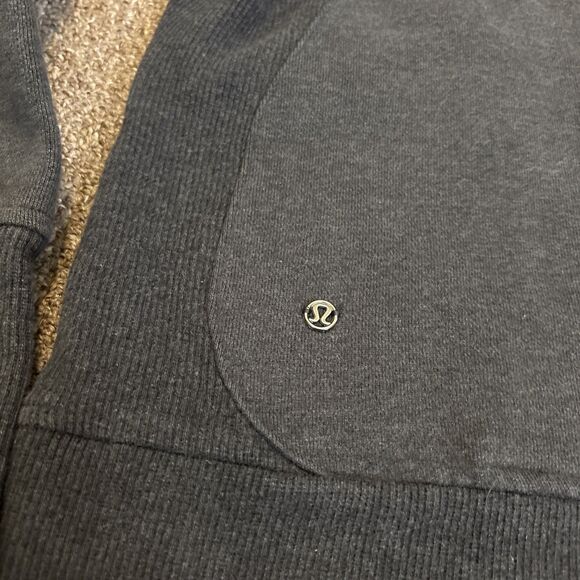 Lululemon Cozy Cuddle Up Jacket Gray Athleisure Full-Zip Asymmetrical - measure - Picture 11 of 11